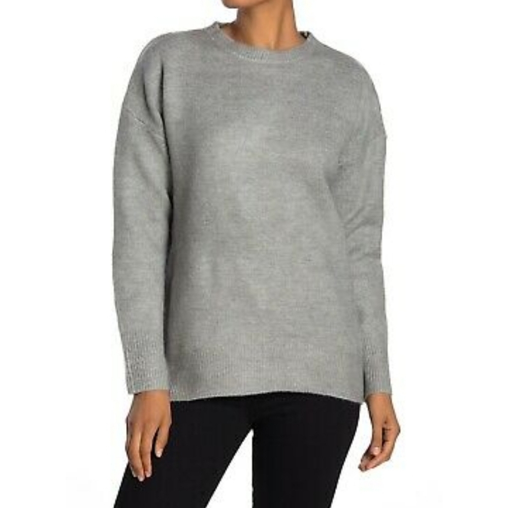 M by Magaschoni Crew Neck Zipper Detail Pull Over Sweater, Size Medium - Picture 2 of 7